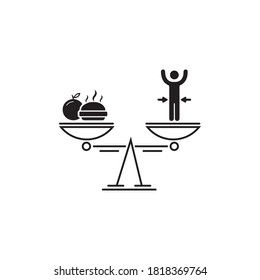 Scale icon vector design template illustration on white background