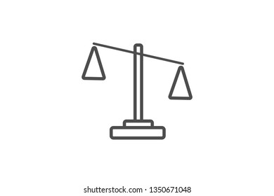 Scale Icon Vector with Gray Colour and EPS File, It is Useful for Flyer, Presentation, Poster, Web, Etc