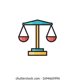 scale icon vector illustration filled outline style design. isolated on white background