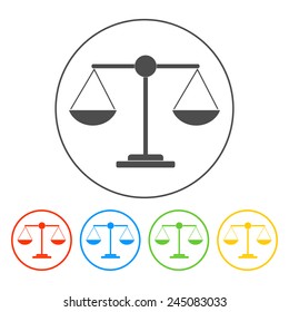 Scale icon - vector illustration. Flat EPS