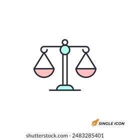 Scale icon vector illustration. Scale symbol isolated on white background.
