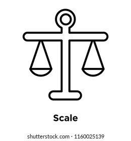 Scale icon vector isolated on white background, Scale transparent sign , sign and symbols in thin linear outline style