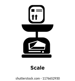 Scale icon vector isolated on white background, logo concept of Scale sign on transparent background, filled black symbol