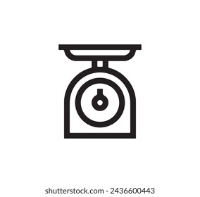 Scale icon vector. Linear style sign for mobile concept and web design. Scale symbol illustration. Pixel vector graphics - Vector.