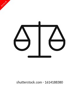 scale icon vector logo template in trendy flat style 