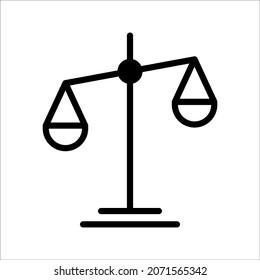 scale icon vector logo template, on white background.