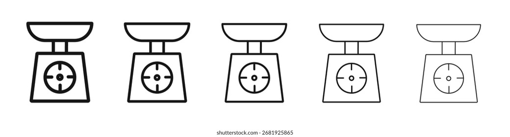 ícone Escala vetor estrutura de tópicos conjunto sinal de ilustração