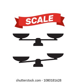 Scale icon vector. Scale vector sign isolated. Balance scale sig