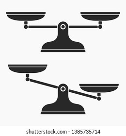 Scale icon vector. Scale vector sign isolated