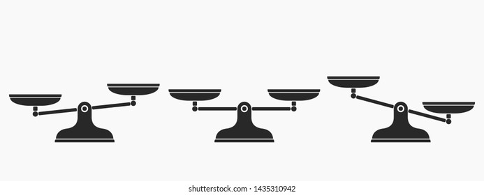 Scale icon vector. Scale vector sign isolated