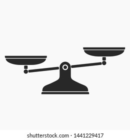 Scale icon vector. Scale vector sign isolated
