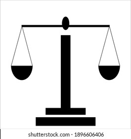 Scale icon vector sign isolated on white background