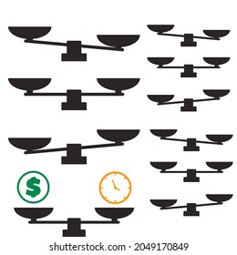 Scale icon vector. Scale vector sign isolated