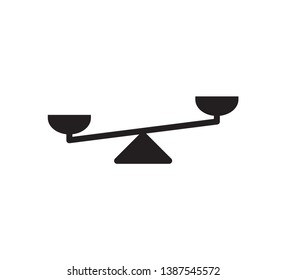 Scale icon vector style flat logo template