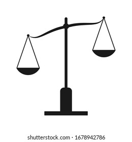 	
Scale icon vector symbol template color editable isolated on blank background