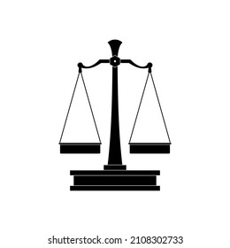 Un icono de escala para pesar elementos pequeños en un fondo blanco. Imagen vectorial.