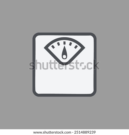 Scale icon for weight measurement. Simple illustration of a scale icon, perfect for apps, websites, and presentations related to health, fitness, and weight loss.