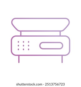 Icono de escala con fondo blanco Vector Ilustración de stock