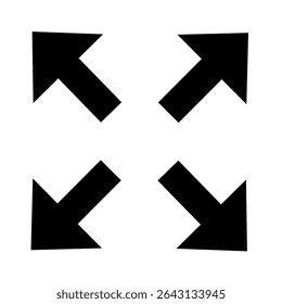 Scale icon. zoom vector illustration. full screen icon. four arrows design.