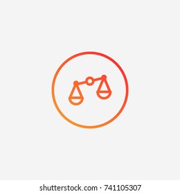 Scale icon.gradient illustration isolated vector sign symbol