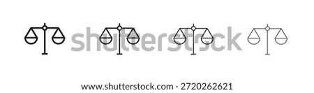 Scale icons Outline vector symbol sign