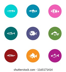Scale icons set. Flat set of 9 scale vector icons for web isolated on white background