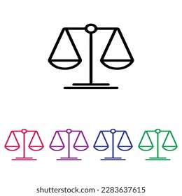 scale icons set isolated on background