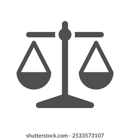 Scale icons set. Justice scales and libra symbol. Old scales icons collection. Different scales line and flat style - stock vector.