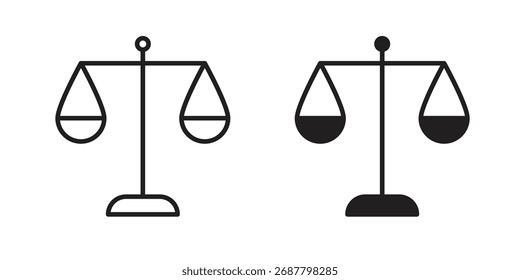 Scale icons simple vector set. logo sign symbol set