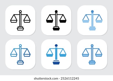 Iconos de escala con varios estilos de diseño
