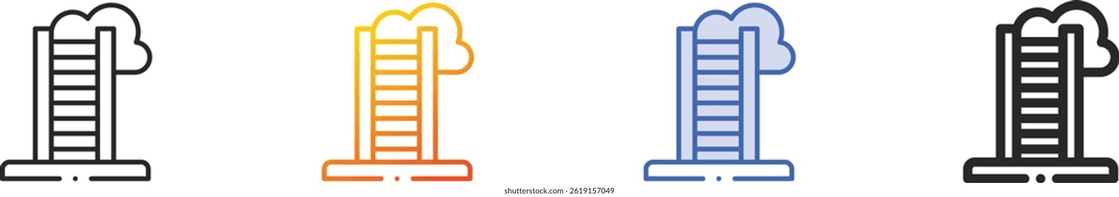 scale icon.Thin Linear, Gradient, Blue Stroke and bold Style Design Isolated On White Background