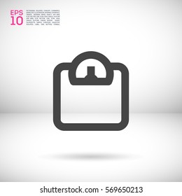scale isolated minimal icon. weighing-machine line vector icon for websites and mobile minimalistic flat design.