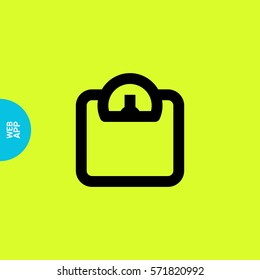 scale isolated minimal icon. weighing-machine line vector icon for websites and mobile minimalistic flat design.