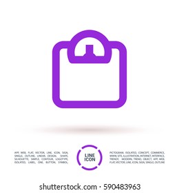 scale isolated minimal icon. weighing-machine line vector icon for websites and mobile minimalistic flat design.