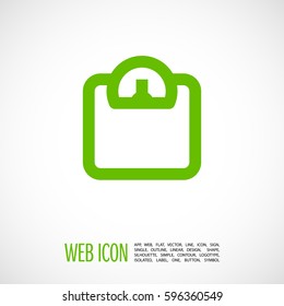 scale isolated minimal icon. weighing-machine line vector icon for websites and mobile minimalistic flat design.