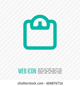 scale isolated minimal icon. weighing-machine line vector icon for websites and mobile minimalistic flat design.