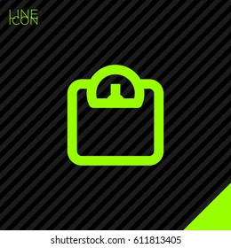 scale isolated minimal icon. weighing-machine line vector icon for websites and mobile minimalistic flat design.