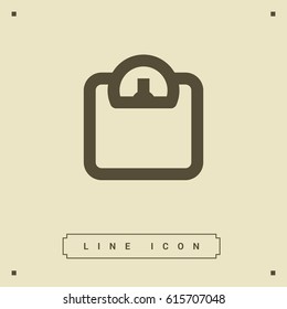 scale isolated minimal icon. weighing-machine line vector icon for websites and mobile minimalistic flat design.