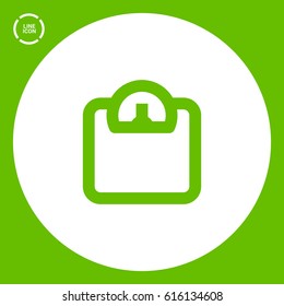 scale isolated minimal icon. weighing-machine line vector icon for websites and mobile minimalistic flat design.