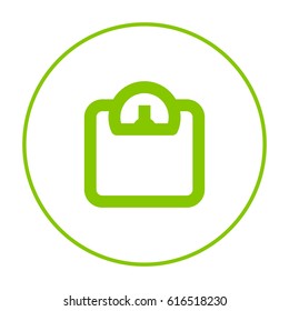 scale isolated minimal icon. weighing-machine line vector icon for websites and mobile minimalistic flat design.