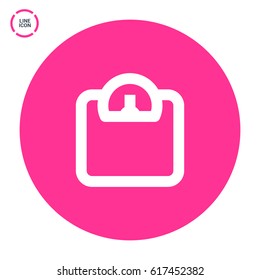 scale isolated minimal icon. weighing-machine line vector icon for websites and mobile minimalistic flat design.