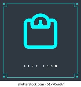 scale isolated minimal icon. weighing-machine line vector icon for websites and mobile minimalistic flat design.