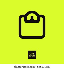 scale isolated minimal icon. weighing-machine line vector icon for websites and mobile minimalistic flat design.