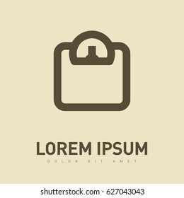 scale isolated minimal icon. weighing-machine line vector icon for websites and mobile minimalistic flat design.