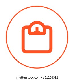 scale isolated minimal icon. weighing-machine line vector icon for websites and mobile minimalistic flat design.