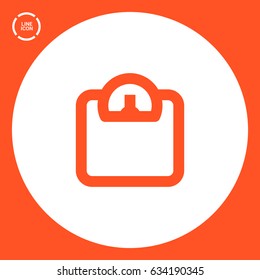 scale isolated minimal icon. weighing-machine line vector icon for websites and mobile minimalistic flat design.