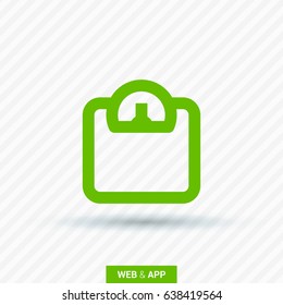 scale isolated minimal icon. weighing-machine line vector icon for websites and mobile minimalistic flat design.