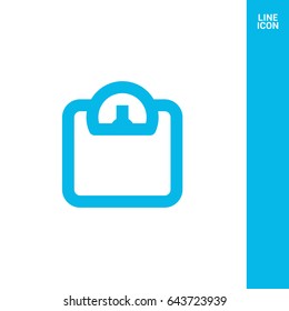 scale isolated minimal icon. weighing-machine line vector icon for websites and mobile minimalistic flat design.