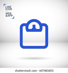 scale isolated minimal icon. weighing-machine line vector icon for websites and mobile minimalistic flat design.