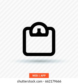 scale isolated minimal icon. weighing-machine line vector icon for websites and mobile minimalistic flat design.